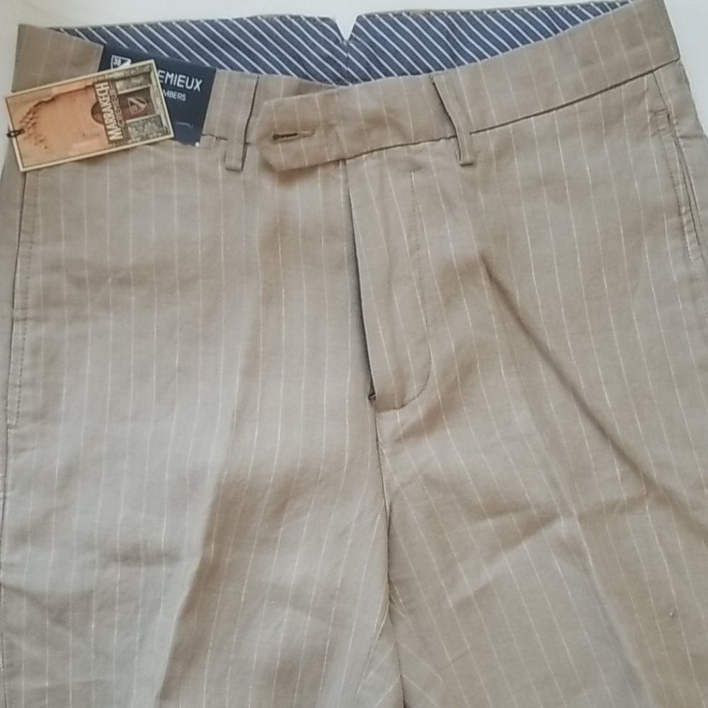 Cremieux S95PX201 Chambers Khaki Linen Sla… - Picture 2 of 4